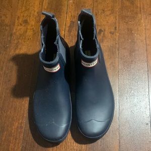 Navy Hunter Ankle Booties Size 10